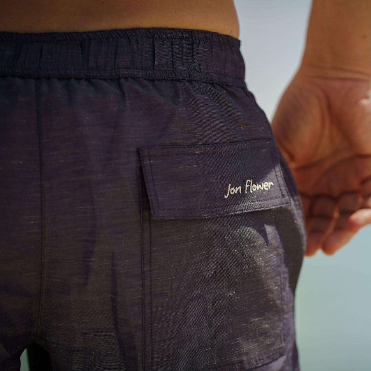 SAINT TROPEZ Linen Swim Shorts