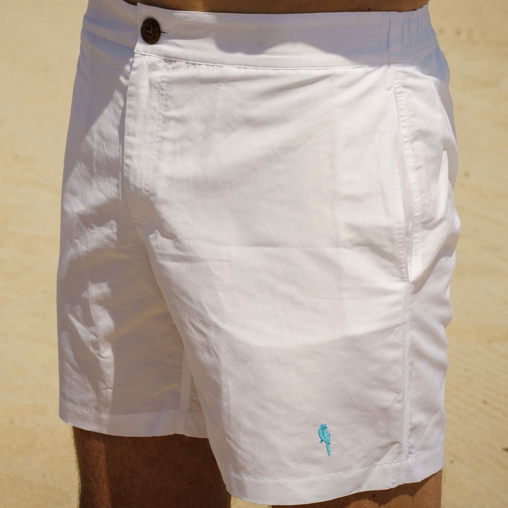 SAINT TROPEZ Linen Swim Shorts
