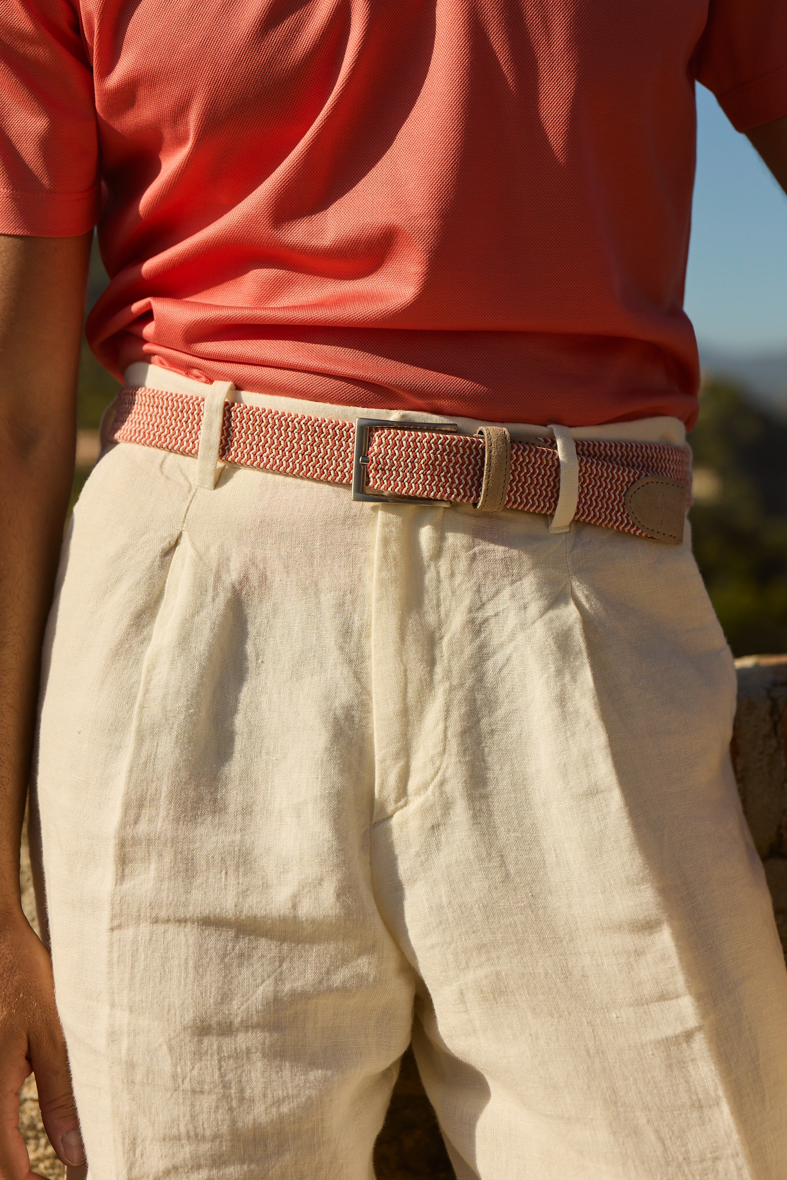 Ceinture tressée en lin SAINT TROPEZ 