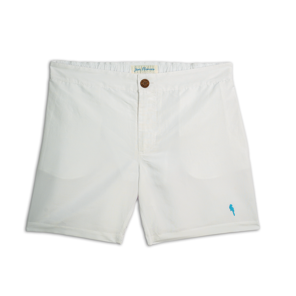 SAINT TROPEZ Linen Swim Shorts