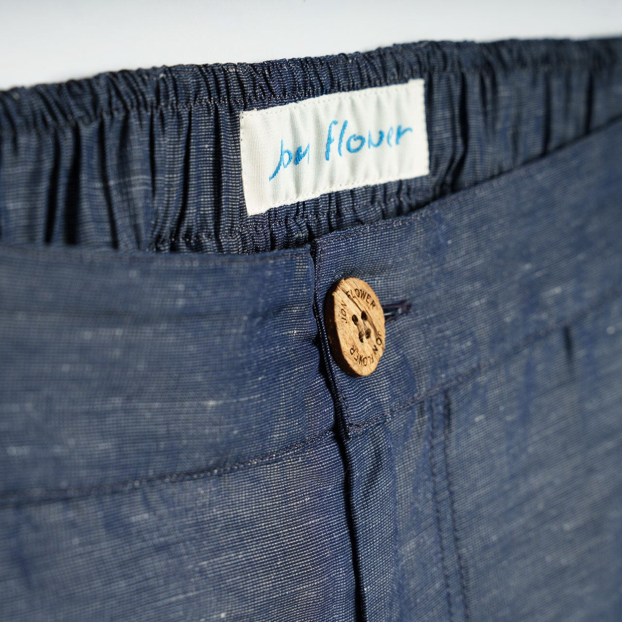 SAINT TROPEZ Linen Swim Shorts