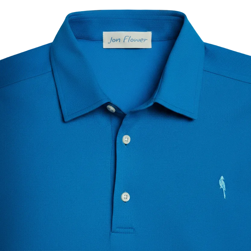 Polo blu colletto migliorato